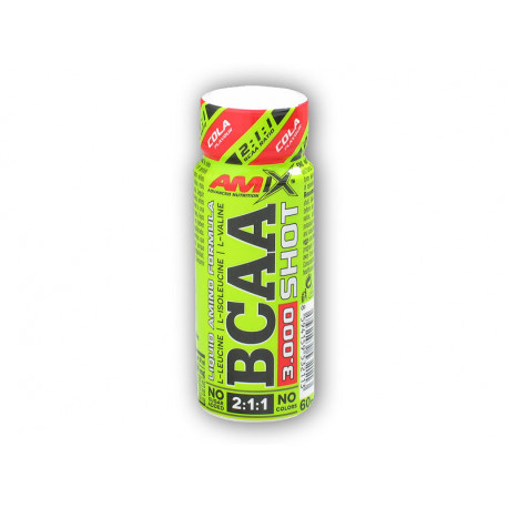 BCAA 3000 2:1:1 Shot 60ml fiole - pepene verde