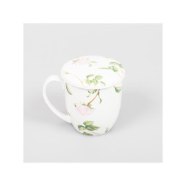 Cană cu capac Carmani 370 ml - Forest Flowers 4428