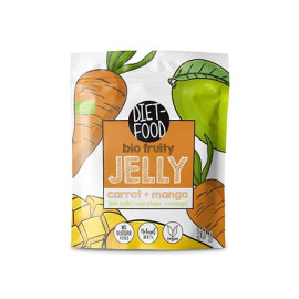 Alimente dietetice: jeleu fructat, morcov și mango