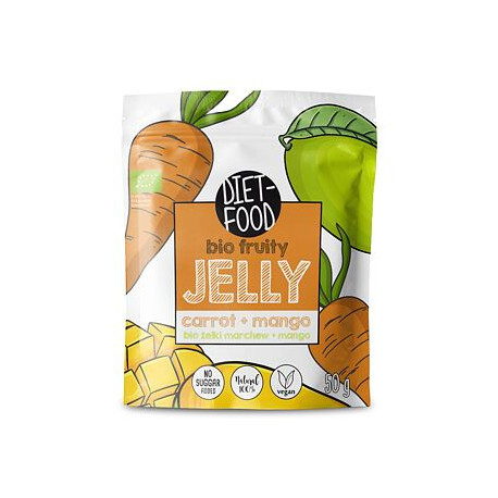 Alimente dietetice: jeleu fructat, morcov și mango