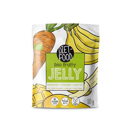 Alimente dietetice Jeleu fructat Banană și mango și morcov