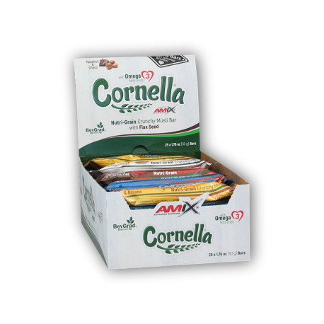 25x Cornella Crunchy Muesli Bar 50g - ciocolată banană