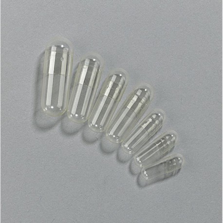 Capsule de gelatină transparentă dimensiune 3 (foarte mică) - 100 buc