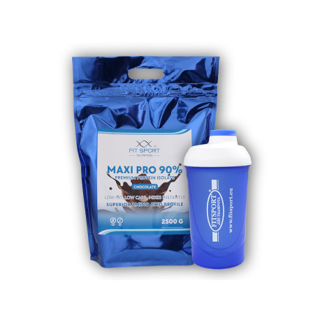 Maxi Pro 90% 2500g + Fitsport Shaker - Banana