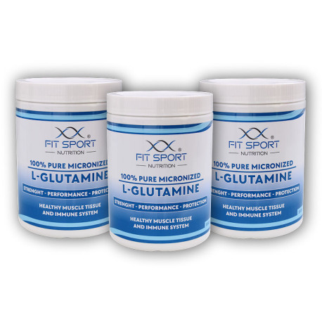 3x L-glutamină micronizată 100% pură 550g