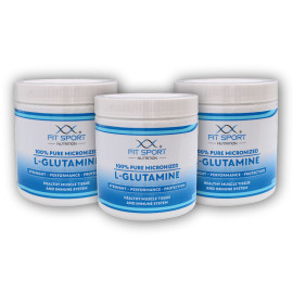 3x L-glutamină micronizată 100% pură 330g
