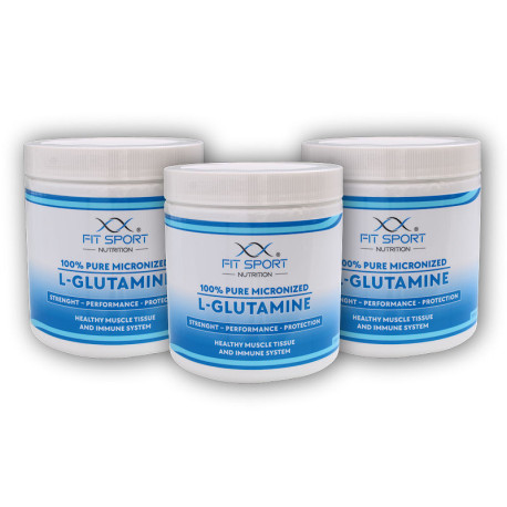 3x L-glutamină micronizată 100% pură 330g