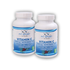 2x Vitamina C 1000mg cu măceșe 120 comprimate vegetale