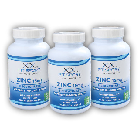 3x Zinc 15mg Bisglicinat 100 comprimate vegetale - Zinc