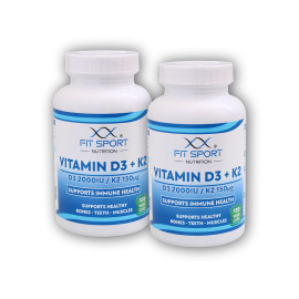 2x Vitamina D3 + K2 120 capsule vegetale