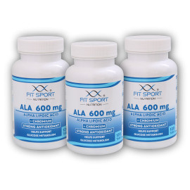 3x ALA 600mg Acid alfa lipoic + crom 120 tablete - Acid alfa lipoic