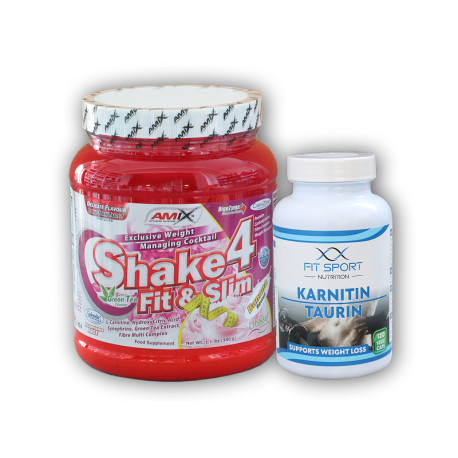 Carnitină Taurină 120cp + Shake4 500g - - căpșuni