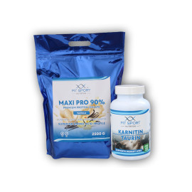 Maxi Pro 90% 2500g + Carnitină Taurină 120 capace vegetale - banană