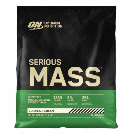 Optimum Nutrition Serious Mass 5450g Cremă pentru prăjituri
