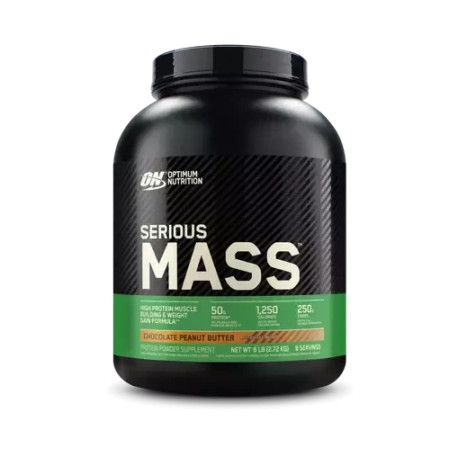 Optimum Nutrition Serious Mass 2730g Unt de arahide cu ciocolată