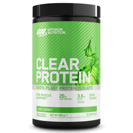 Optimum Nutrition Clear Protein 100% izolat vegetal 280g lămâie lime
