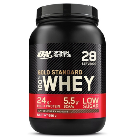 Optimum Nutrition 100% Whey Gold 900g Ciocolată cu lapte extremă