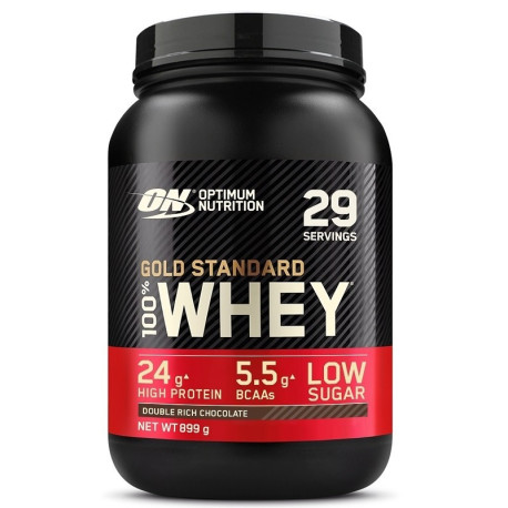 Optimum Nutrition 100% Whey Gold 900g Ciocolată Dublu Bogată