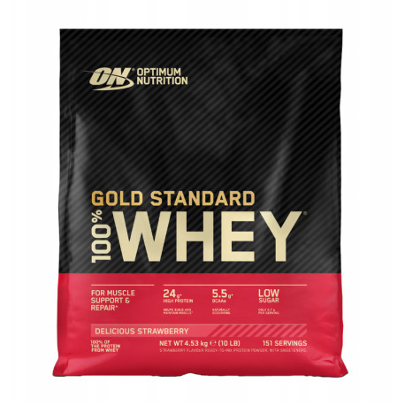 Optimum Nutrition 100% Whey Gold 4540g Căpșuni