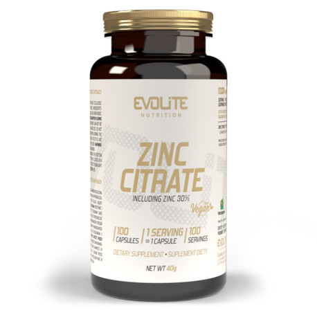 Evolite Nutrition Citrat de zinc 100 Capsule Vege