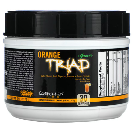 Controlled Labs Orange Triad Greens 412g Lămâie