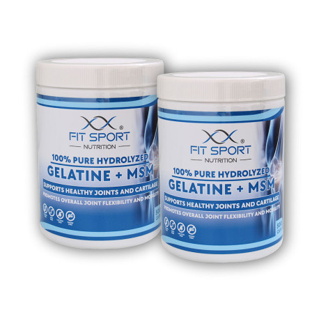 2x Gelatină Hidrolizată 100% Pură + MSM 500 Capsule - Gelatină + MSM
