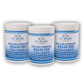 3x 100% Colagen Hidrolizat Pur Hrănit cu Iarbă 400g - Colagen Hidrolizat
