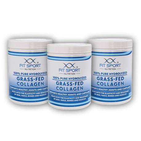 3x 100% Colagen Hidrolizat Pur Hrănit cu Iarbă 400g - Colagen Hidrolizat