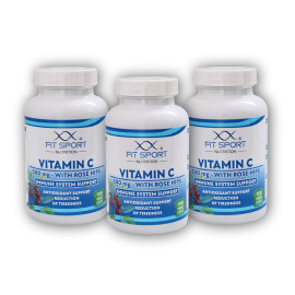 3x vitamina C 500mg cu Rose Hips 130cap