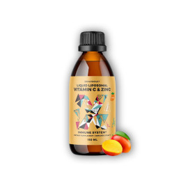 KIDS Liquid Liposomal Vitamina C &amp; Zinc 150ml - mango