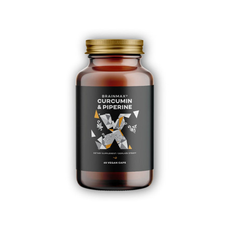 Curcumină &amp; Piperină 60 capsule pe bază de plante Curcumin