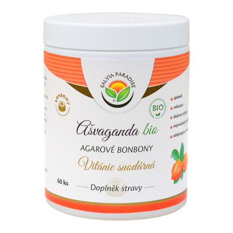 Ashwagandha - binevenite bomboane de agar BIO 60 bucăți