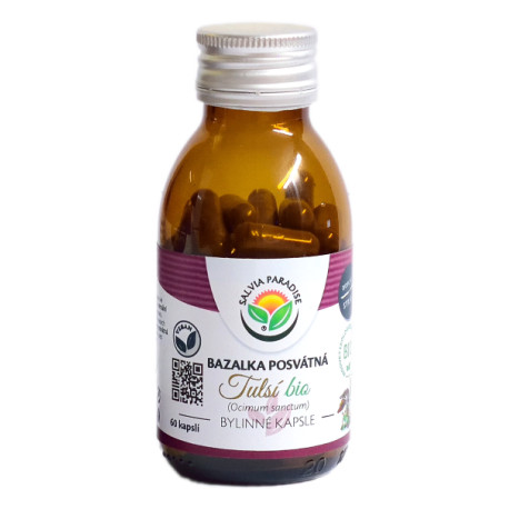 Tulsi - capsulă de busuioc sfânt BIO 60 de bucăți