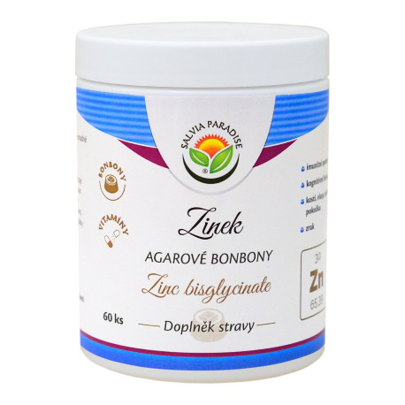 Zinc – Bomboane de agar bisglicinat de zinc 60 bucăți
