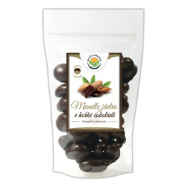 Migdale în ciocolată neagră 150g