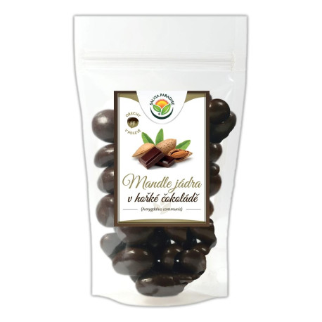 Migdale în ciocolată neagră 300g
