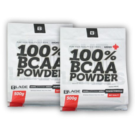 2x LAMĂ BS BCAA 2-1-1 praf 500g - pomeranian
