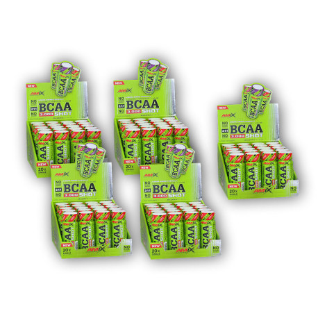 4x BCAA 3000 2:1:1 Shot, 20x60ml+1xFREE - Fructe de pădure