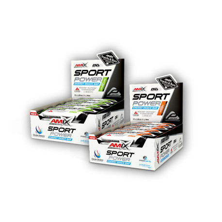 20x Sport Power Energy Snack cu cofeină 45g - portocală roșie