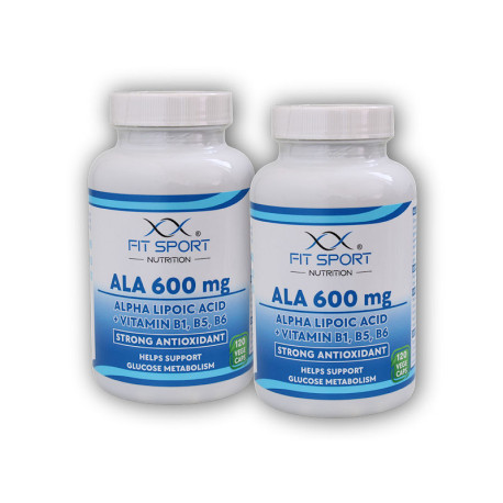 2x ALA 600mg Alfa Acid Lipoic + Vitamina B1,B5,B6 120 de capsule vegetale