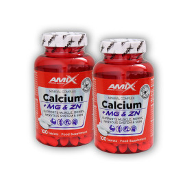 2x Calciu + Magneziu + Zinc 100 comprimate