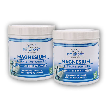 2x Magnesium Malate + Vitamin B6 360 veggie caps - Energy Magnesium