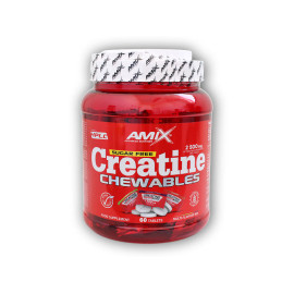Creatină monohidrat 2500mg Chewables Tablete zero zahăr 60 tablete Multi-aromă
