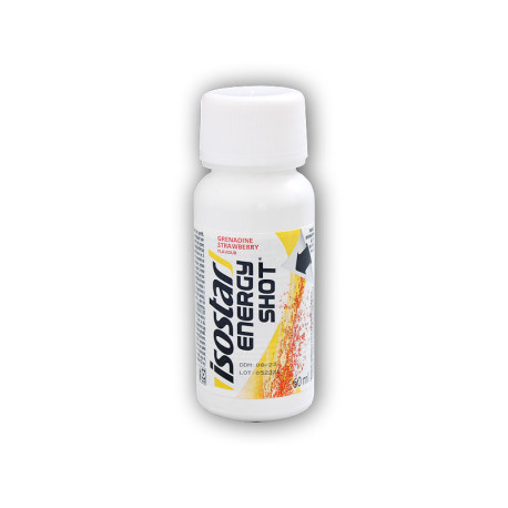 Isostar energy shot cofeină 60ml - rodie căpșună