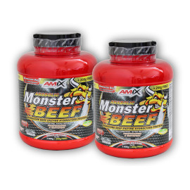2x Anabolic Monster BEEF 90% proteină 2200g - banană cu căpșuni