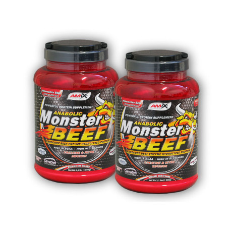 2x Anabolic Monster BEEF 90% proteină 1000g - vanilie lime
