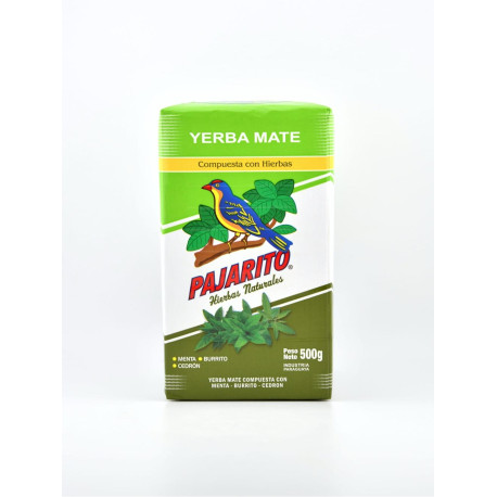 Yerba Mate Pajarito Mint, Cedron & Burrito - 500g