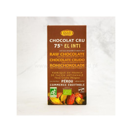 Ciocolată neagră 75% cacao Criollo cu migdale și stafide - 100 g