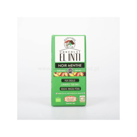Ciocolată neagră 63% ciocolată cu mentă (ulei + frunză) Bio - 100 g