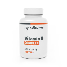 Complex de vitamine B - GymBeam - fără aromă - 120 tablete.
